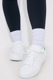 CONTRAST COLOUR HEEL LACE UP TRAINERS