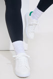 CONTRAST COLOUR HEEL LACE UP TRAINERS