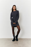 Crew Neck Knit Jumper Dress