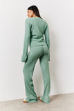 Fine Gauge Knit Round Neck Co-Ord Top