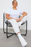 Ribbed Crew Neck Short Sleeve Bodysuit