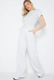 Ribbed Crew Neck Short Sleeve Bodysuit