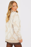 Roll Neck Pearl Detail Knit Jumper