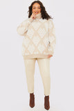 Roll Neck Pearl Detail Knit Jumper