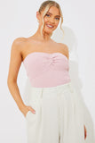 Twist Front Bandeau Knit Top