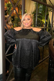 Cold Shoulder Satin Top
