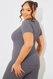 Crew Neck Short Sleeve Rib Top