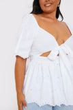 Multiway Broderie Trim Top