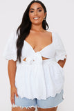 Multiway Broderie Trim Top