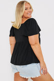Flutter sleeve Smock Top