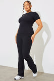 Crew Neck Short Sleeve Rib Top