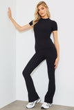 Crew Neck Short Sleeve Rib Top