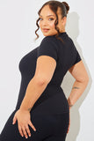 Crew Neck Short Sleeve Rib Top