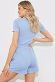 Ribbed Crew Neck Short Sleeve Bodysuit