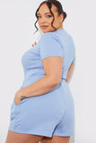 Ribbed Crew Neck Short Sleeve Bodysuit